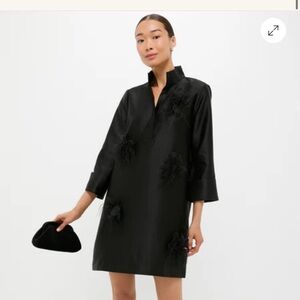 Tuckernuck Black Embellished Dupioni Megan Dress